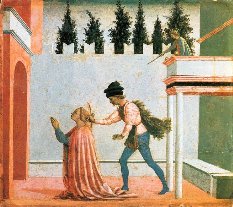 DOMENICO VENEZIANO Martyrdom of St Lucy (predella 5) dg Spain oil painting art